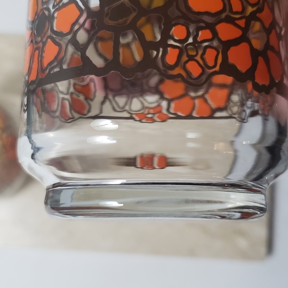 Two Vintage coca cola retro flower glasses - Picture 6 of 7